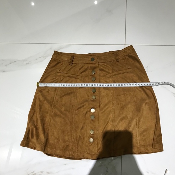 Tan Faux Suede Skirt - Picture 5 of 8